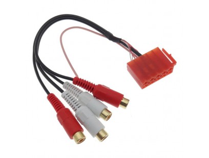 LAUNRC19, Jungtis auto. Mini ISO - Line out (4RCA)