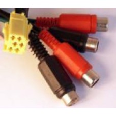 LAUNRC11, Jungtis auto. Mini ISO - Line out (4RCA)