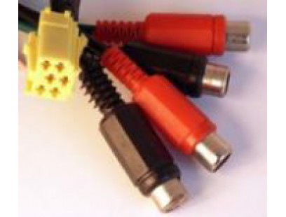 LAUNRC11, Jungtis auto. Mini ISO - Line out (4RCA)