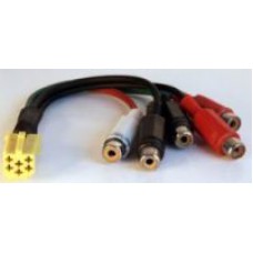 LAUNRC05, Jungtis auto. Mini ISO line out+ woofer (5 RCA)