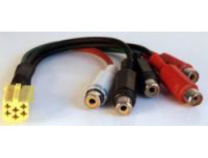 LAUNRC05, Jungtis auto. Mini ISO line out+ woofer (5 RCA)