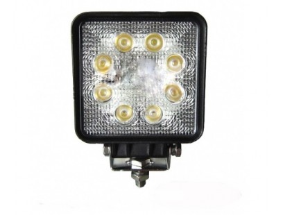 LED žibintas, kvadratinis 27W, 9x3W flood