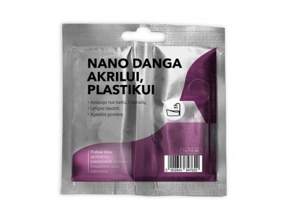 Nanodanga akrilui, plastikui. Vienkartinė pakuotė. (10/10 ml)