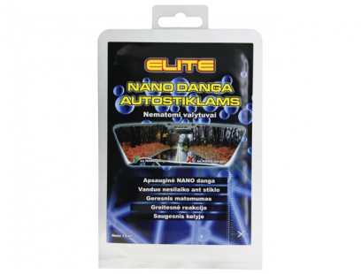 Nanotechnologinė šluostė automobilio priekiniui stiklui, 15ml