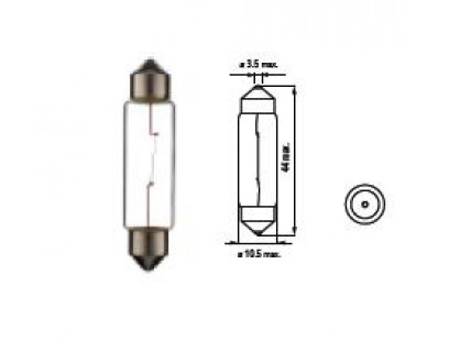 Bosma lemputė SV8.5, 5W, 11X44 Įtampa: 6 V