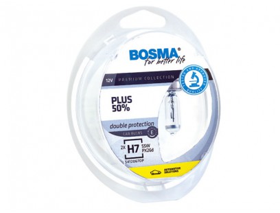 Bosma lempučių komlektas H7, PX26d, 55W, optiplus +50%