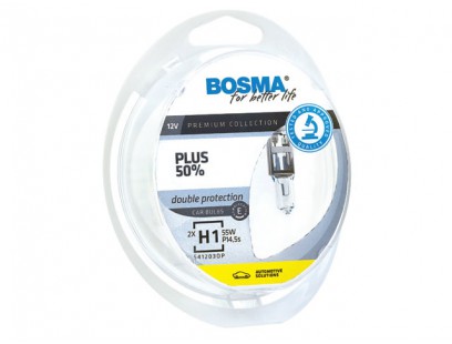 Bosma lempučių komplektas H1, P14.5s, 55W, optiplus +50%