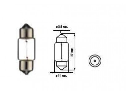 Bosma lemputė SV8.5, 10W, 11X30