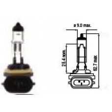 Bosma lemputė 12,8V, 27W, Black top