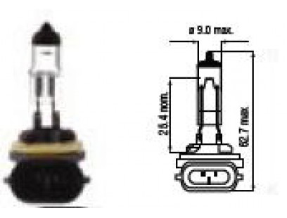 Bosma lemputė 12,8V, 27W, Black top