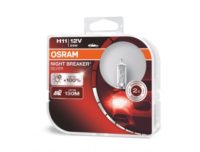 Osram lemputės SILVER +100%, H11, 55W, DUO 64211NBS-HCB
