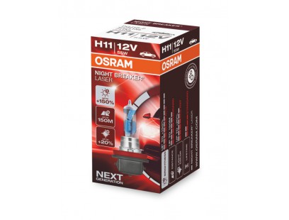 Osram lemputės Night Breaker Laser,+150%, H11, 55W, 1vnt 64211NL