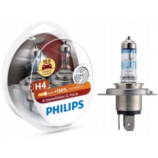 Philips lemputės X-Treme Vision G-Force +130%,  H4, 60/55W, DUO 12