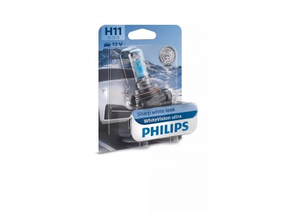 Philips lemputės White Vision,  H11, 55W 12362WVUB1
