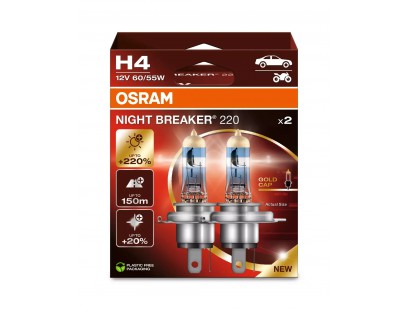 Osram lemputės Night Breaker Laser,+220%, H4, 60/55W, DUO 64193NB2
