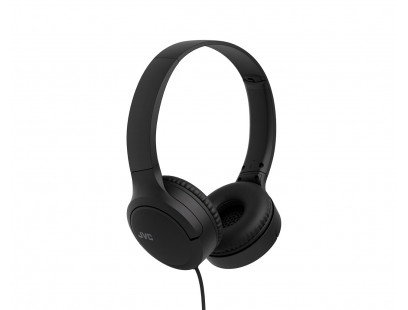 JVC, HA-S33UC-BU, juodos sp. dinaminės ausinės, mikrofonas