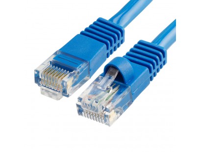 Patch kabelis (1m, UTP, CAT5e, PVC, mėlynas)
