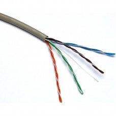 Kabelis ryšio Excel 100-065 Cat5 U/UTP  (PVC, ECA, pilkas, ritė 305m.)