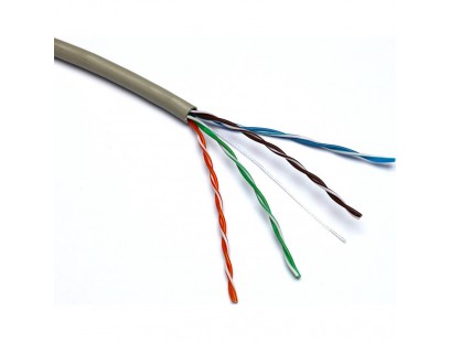 Kabelis ryšio Excel 100-065 Cat5 U/UTP  (PVC, ECA, pilkas, ritė 305m.)