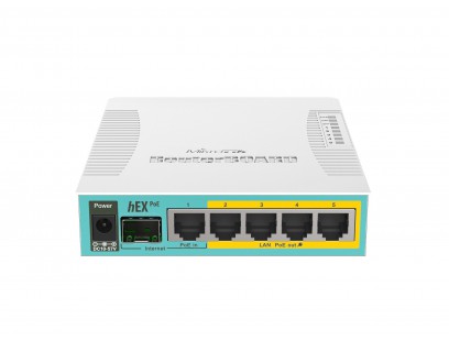 Maršrutizatorius 5 prievadų MikroTik hEX PoE RB960PGS