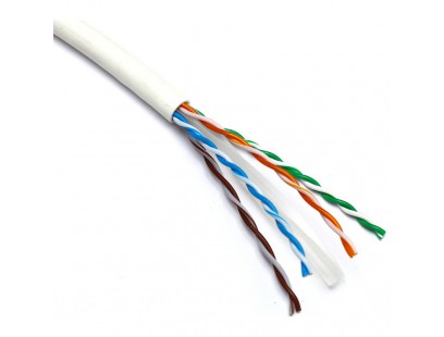 Kabelis ryšio Excel 190-074 Cat6 U/UTP (LZSH, B2CA, baltas, ritė 305m.)