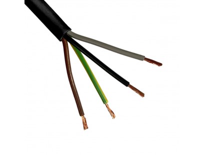 Lietkabelis OMY kabelis BVV-LL 4x1.5mm2 (juodas, 100m)