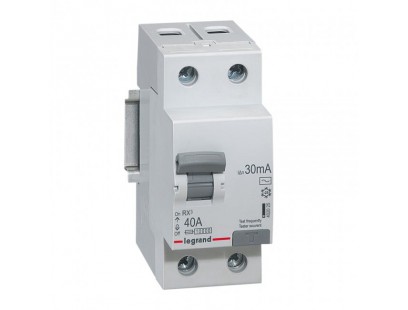 Srovės nuotekio relė RCD RX Legrand 402025 (AC, 40A, 2P, 30mA, 230V)