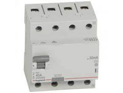 Srovės nuotekio relė RCD RX Legrand 402063 (AC, 40A, 4P, 30mA, 400V)