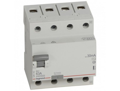 Srovės nuotekio relė RCD RX Legrand 402064 (AC, 63A, 4P, 30mA, 400V)