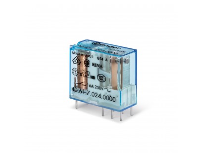 Relė 2 grupės 40 serijos Finder 405280240000 (24VAC, 8A)