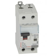 Automatinis jungiklis su srovės nuotekio rėle Legrand 411000 (10A, 1P+NR, 230V, 30mA, RCBO)
