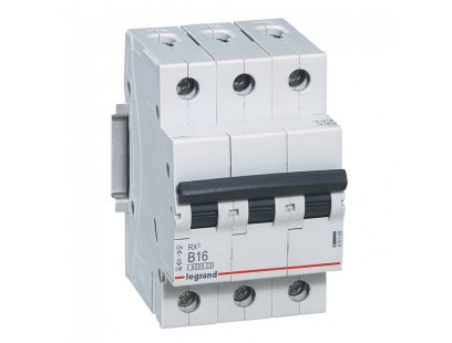 Automatinis jungiklis MCB RX3 Legrand 419169 (16A, 3P, 400V, 6kA)