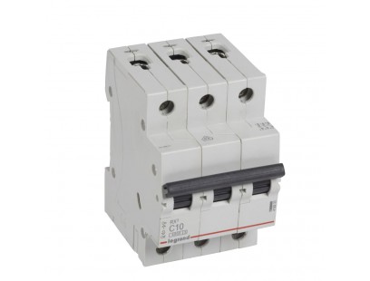 Automatinis jungiklis MCB RX3 Legrand 419233 (10A, 3P, 230V, 6kA)
