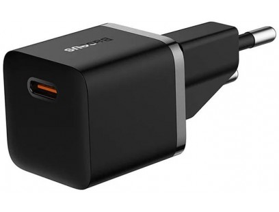 Sieninis įkroviklis BASEUS CCGN050101 (GaN5 mini, 20W, USB-C, QC3.0, juodas)