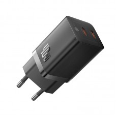 Sieninis įkroviklis BASEUS CCGP180101 (GaN5 Pro, 40W, 2xUSB-C, QC3.0, PD3.0, juodas)