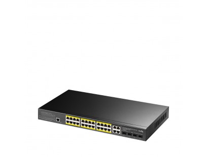 24 prievadų valdomas komutatorius CUDY GS2028PS4-300W