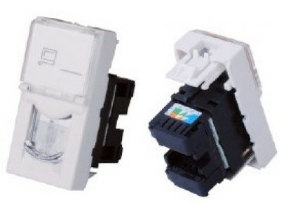 Lizdas RJ45 UTP keystone tipo montuojamas į apdaila Cat 5e 45x22,5mm