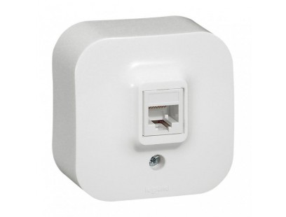 Virštinkinis kompiuterinis lizdas 1xRJ45, UTP 5E cat, Forix Legrand 782424 (balta)