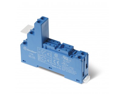 Lizdas su varžt. kontaktais metalinis laikiklis relėms 40 serijos ant DIN bėgelio Finder 9505SMA