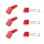 Įrankių kilpos su raudonais spaustukais ženklinimui Knipex 00 63 06 TCR (3 kompl.)