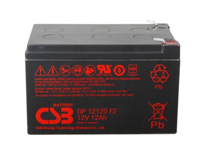 Akumuliatorius (AGM) CSB 12Ah 12V F2 VRLA (GP12120)