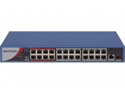 Hikvision 26 prievadų 24 PoE prievadų komutatorius DS-3E0326P-E/M(C)