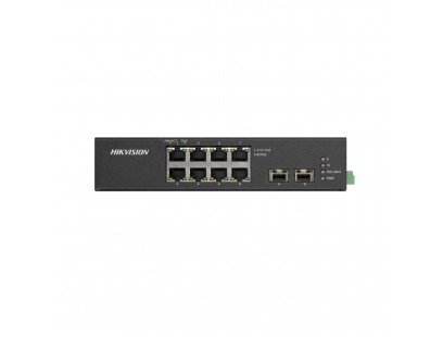 Hikvision 10 prievadų 8 PoE prievadų pramoninis komutatorius DS-3T0510HP-E/HS