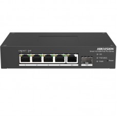 5 prievadų, 4 PoE prievadų komutatorius Hik-vision DS-3T1306P-SI/HS