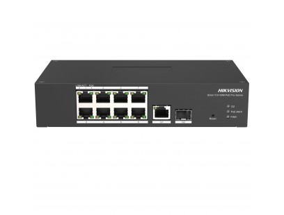 Hikvision 10 prievadų 8 PoE prievadų komutatorius DS-3T1310P-SI/HS