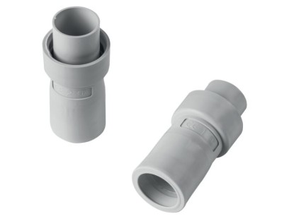 Tiesus sujungimas Elettrocanali EC74216 (D16, pilkas (RAL7035), su gofruotu vamzdžiu, behalogenis)