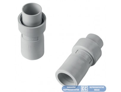 Tiesus sujungimas Elettrocanali EC74225 (D25, pilkas (RAL7035), su gofruotu vamzdžiu, behalogenis)