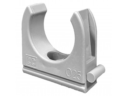 Vamzdžio laikiklis Elettrocanali ECCF25 (D25, pilkas (RAL7035), behalogenis)