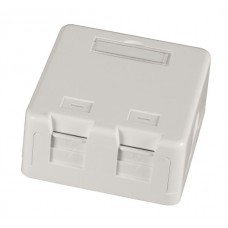 Virštinkinė dvivietė montavimo dėžutė EFB ET-25168 (2 x RJ45, balta)