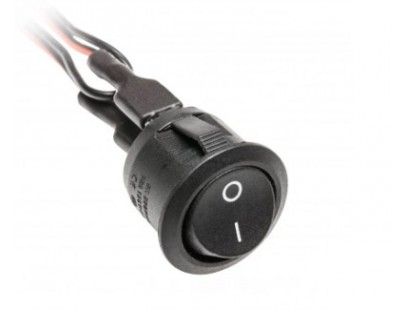 Įmontuojamas jungiklis GTV AE-WLC01-20 (juodas, 12V)